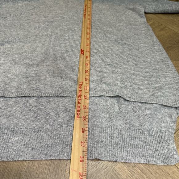 Subtle Luxury 100% Cashmere Dolman Sleeve Slouchy Pullover Sweater Gray Size S - Picture 6 of 7